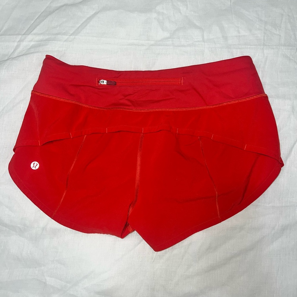 Lululemon Red 2.5 inch size 4 shorts!!